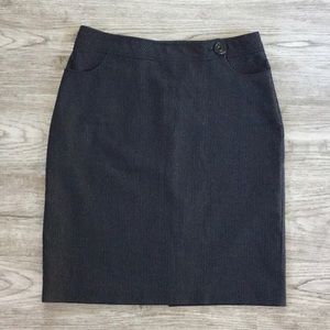 Suzy Shier - Pencil Skirt - Black/Metallic Stripe